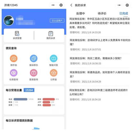 济南12345微信小程序上线试运行，服务功能再升级(图2)