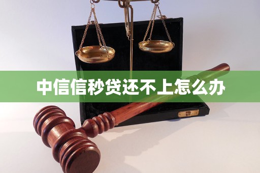 了解中信信秒贷基本信息，无法按时还款该咋办？(图7)