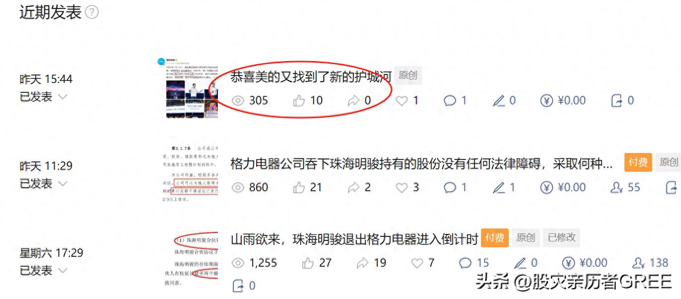 格力电器股票涨跌与我说啥无关，关键看他人操作