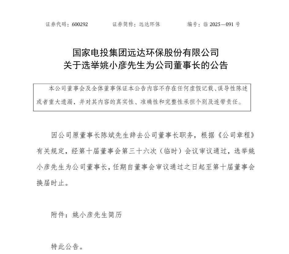国家电投远达环保重组，新变电投水电及管理层任命信息(图5)
